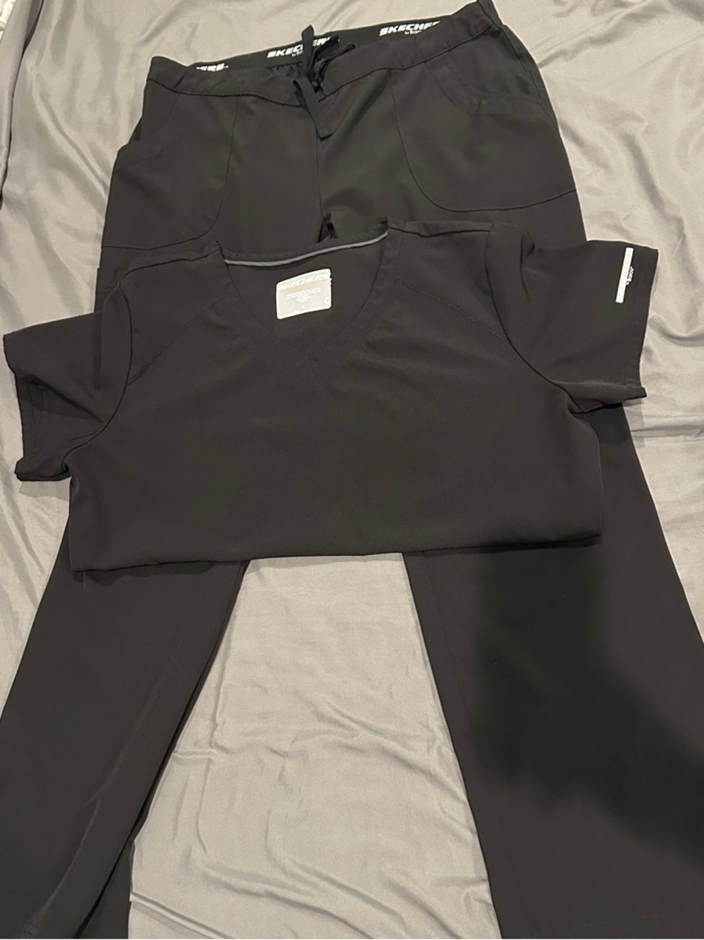 Skechers Women’s Black Boot-Cut Scrub Set